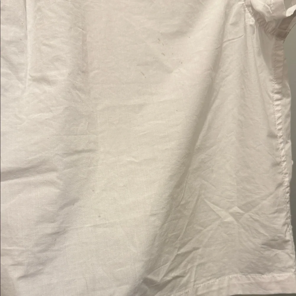 J. Crew Collection White Embroidered Short-Sleeve Button-Down Shirt 6 - Picture 8 of 9